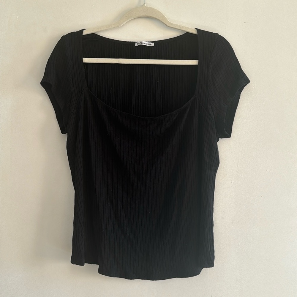 Reformation Bardot Rib Top